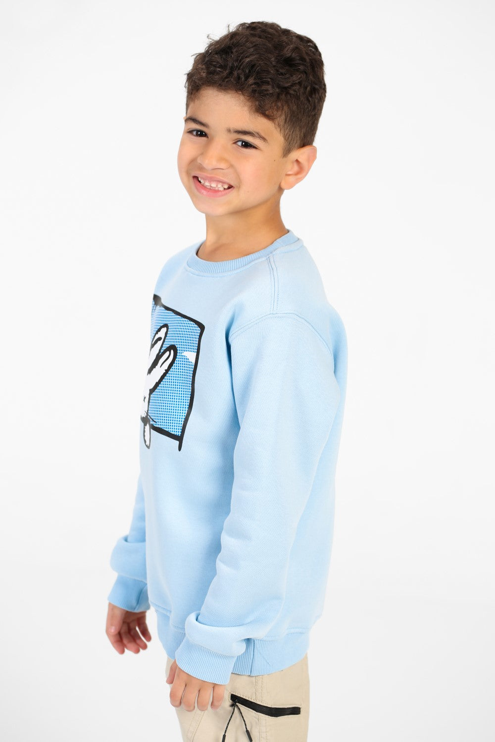 Boy's Long Sleeves Crew Neck Sweatshirt With Front Print