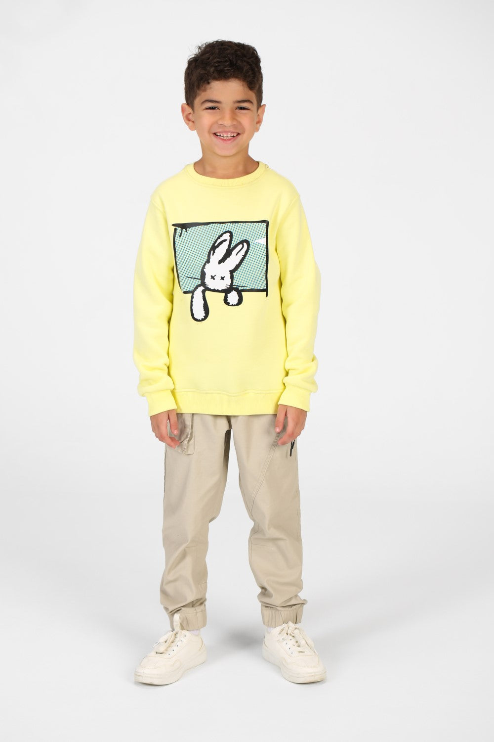 Boy's Long Sleeves Crew Neck Sweatshirt With Front Print