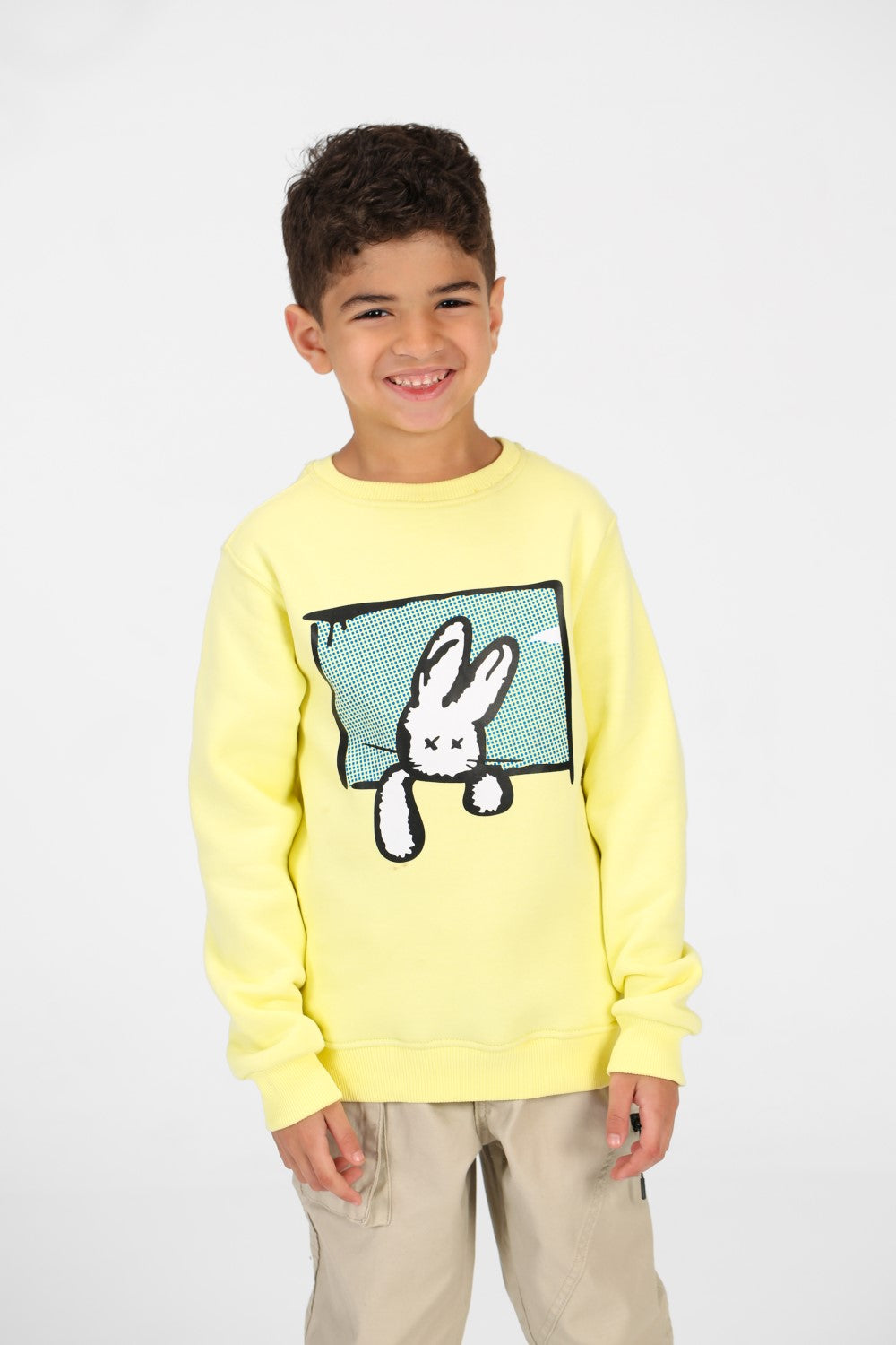 Boy's Long Sleeves Crew Neck Sweatshirt With Front Print