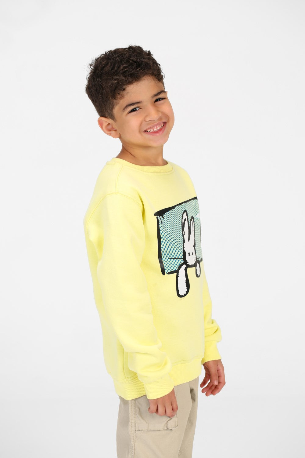 Boy's Long Sleeves Crew Neck Sweatshirt With Front Print