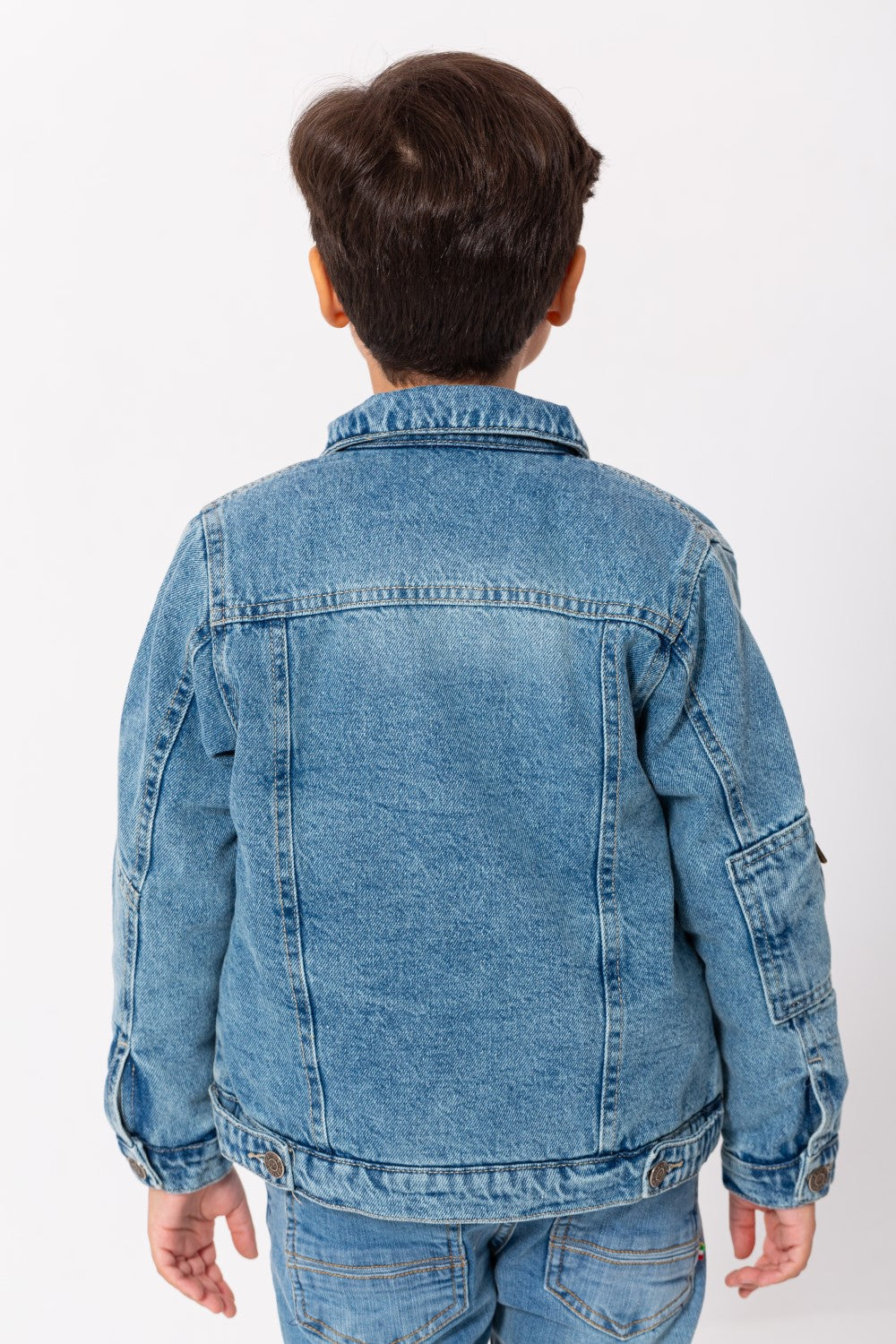 Boy's Casual Denim Slim Fit Jackets With Inside Fur