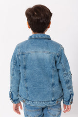 Boy's Casual Denim Slim Fit Jackets With Inside Fur