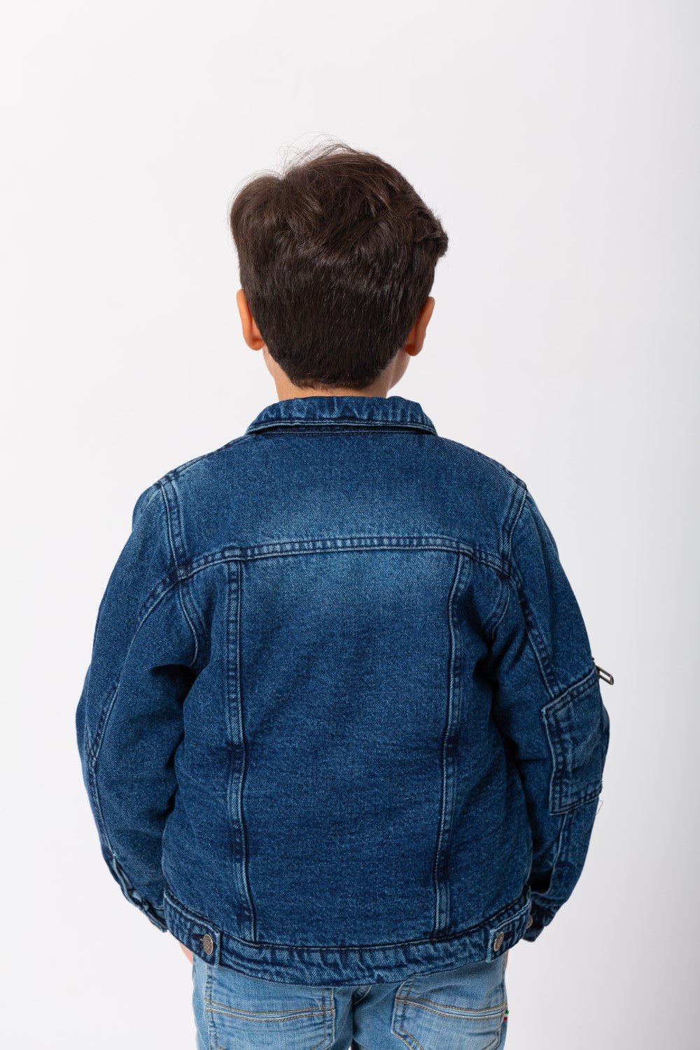 Boy's Casual Denim Slim Fit Jackets With Inside Fur