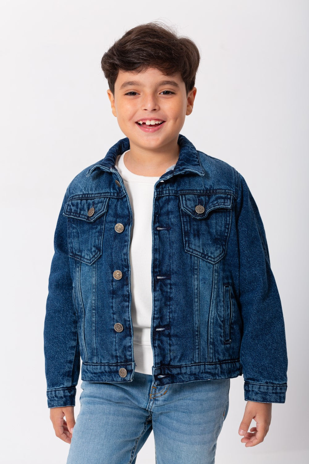 Boy's Casual Denim Slim Fit Jackets With Inside Fur