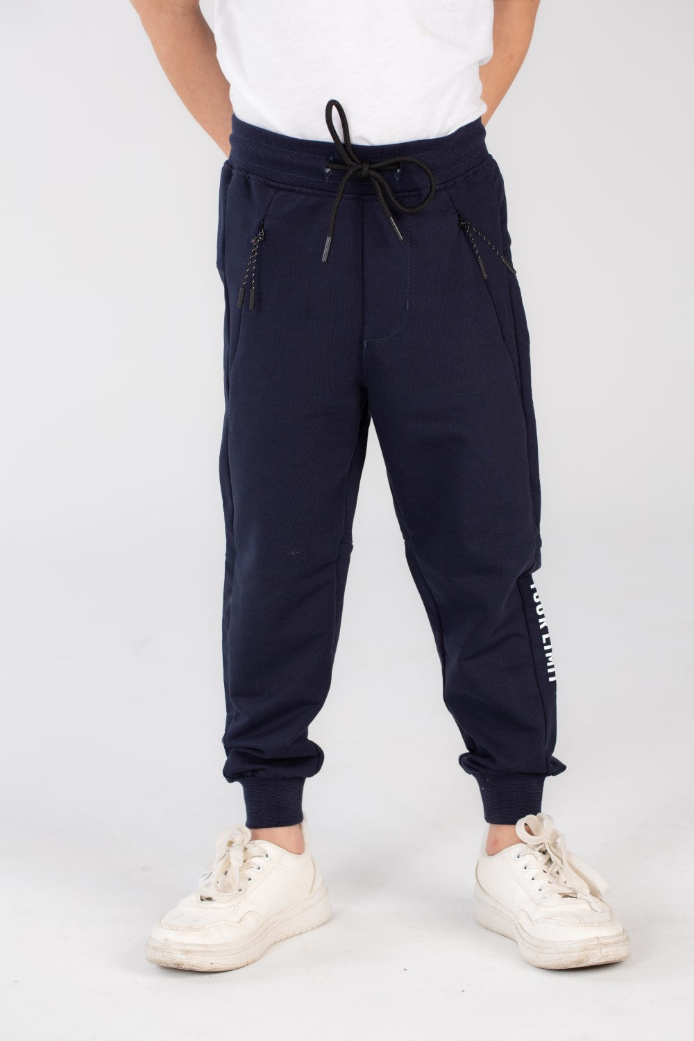 Boy's Side Printed Slim Fit Elasticated Waist Sports Sweatpants