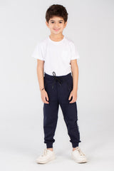 Boy's Side Printed Slim Fit Elasticated Waist Sports Sweatpants