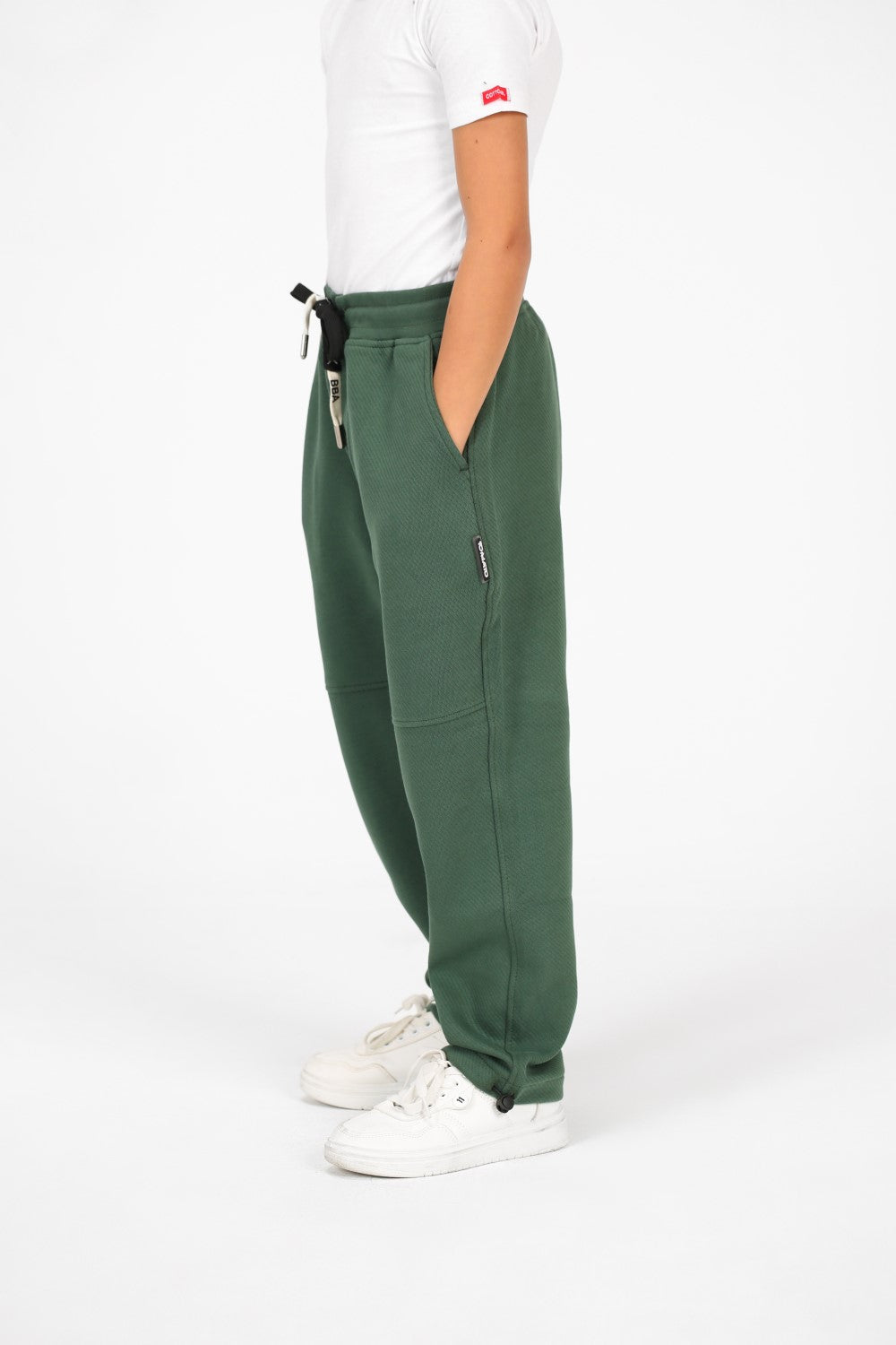 Boy's Basic Elastic Waistband Drawstring Sweatpants