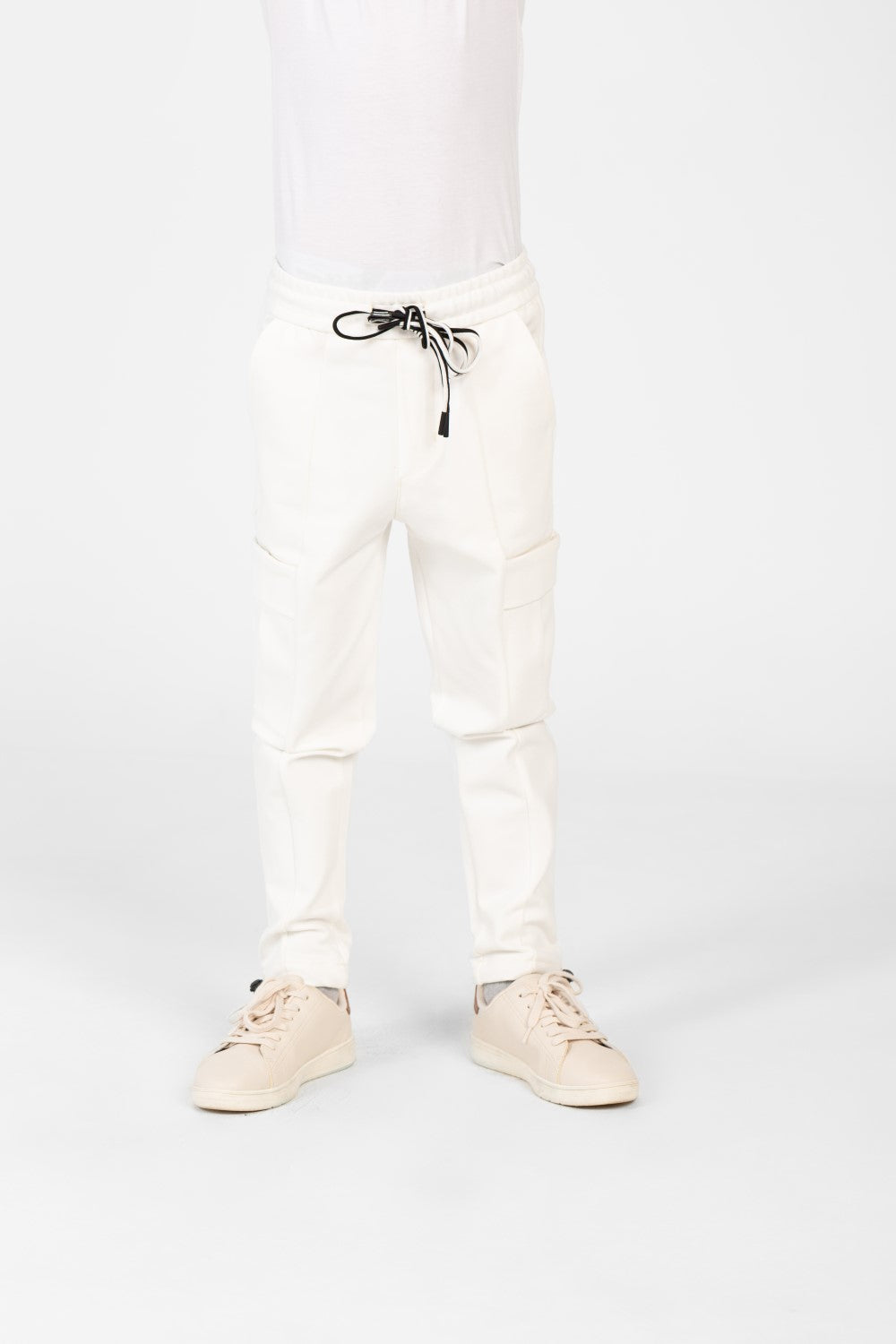 بنطال رياضي واسع بطبعة دائرية للأولاد بأكمام نصفية