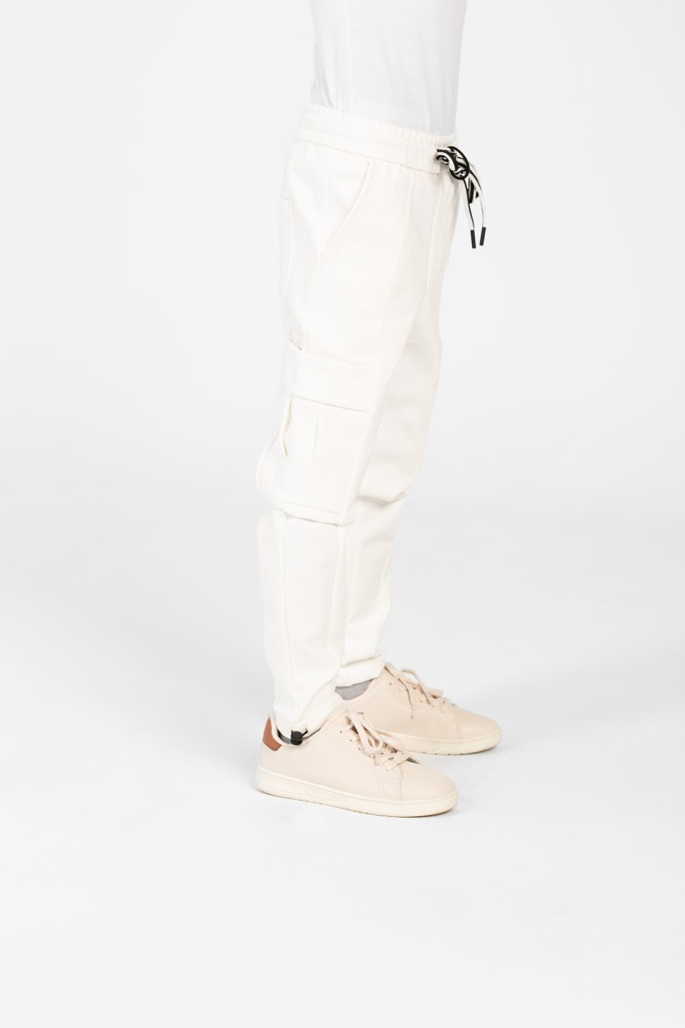 بنطال رياضي واسع بطبعة دائرية للأولاد بأكمام نصفية