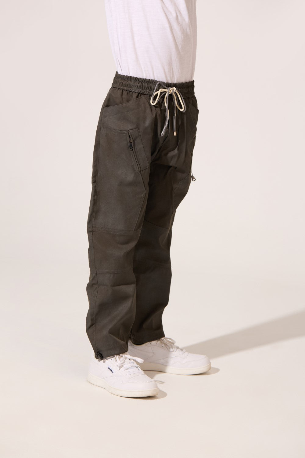 Boy's Tomato Oversized Modern Washed Sweatpants With Side Zipper Pockets