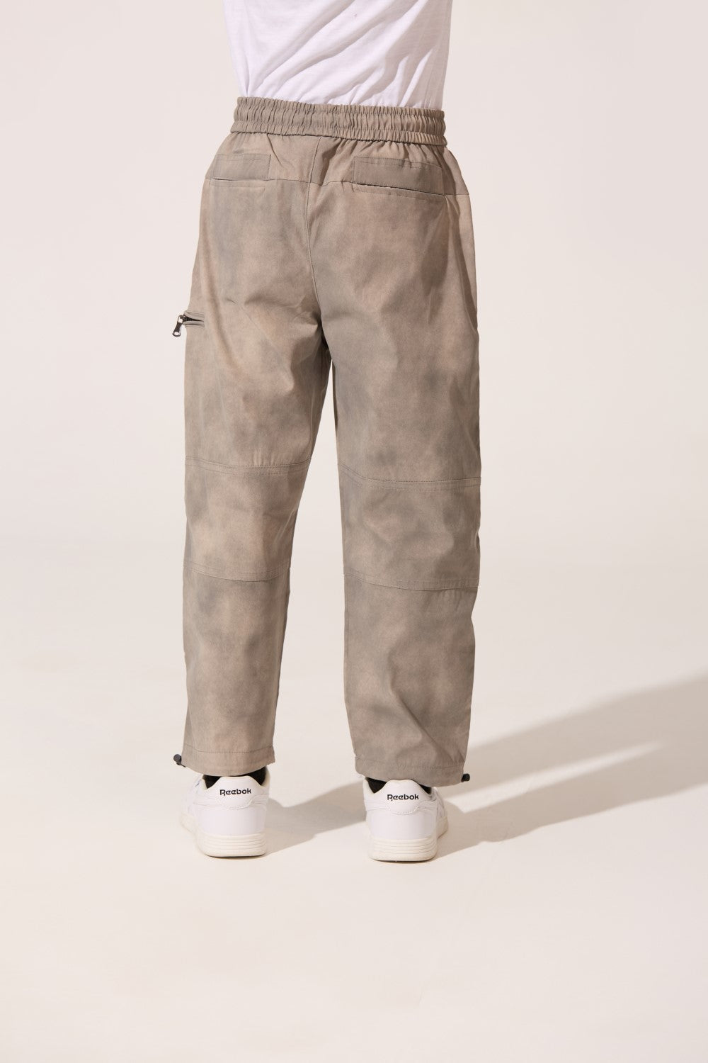 Boy's Tomato Oversized Modern Washed Sweatpants With Side Zipper Pockets