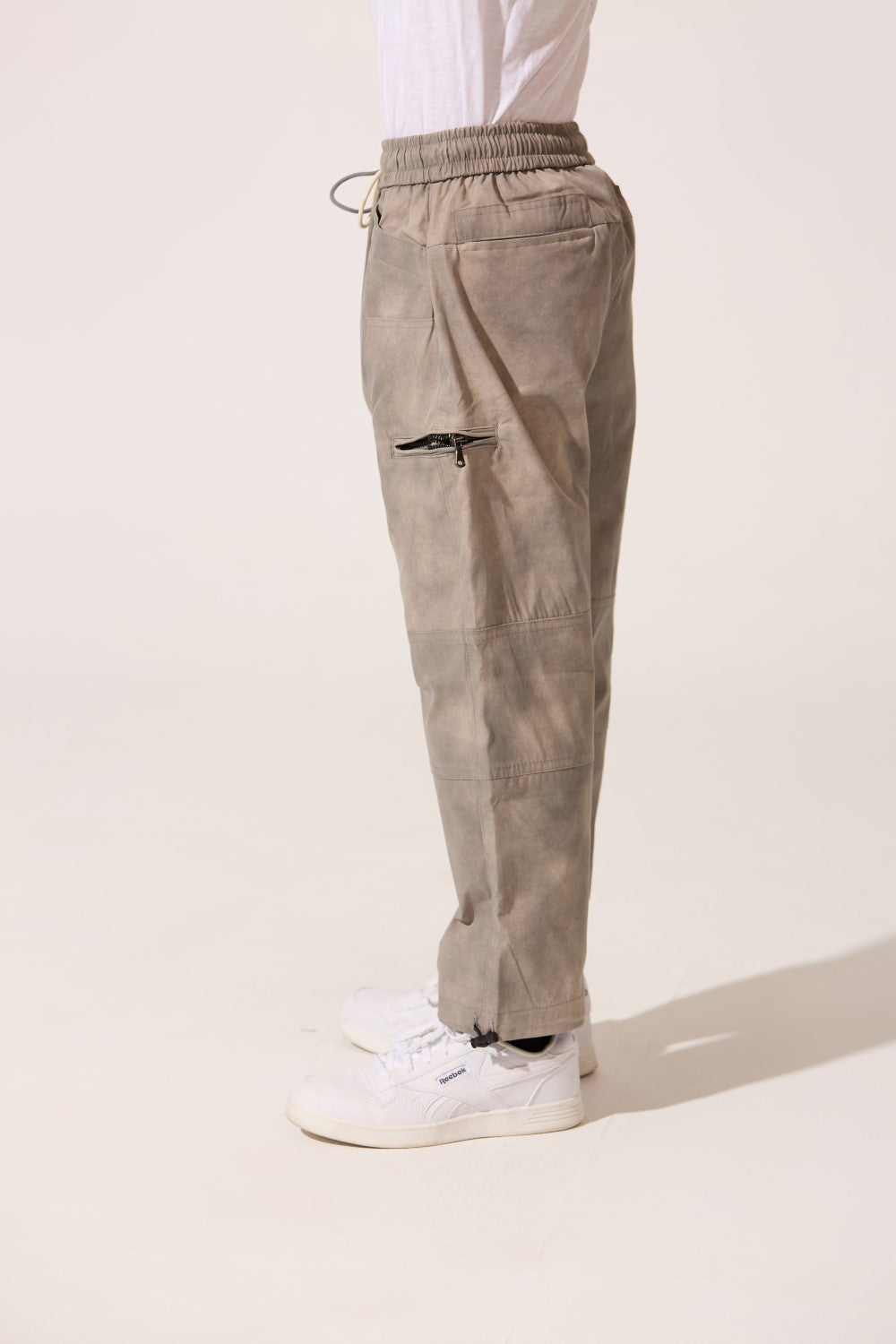 Boy's Tomato Oversized Modern Washed Sweatpants With Side Zipper Pockets