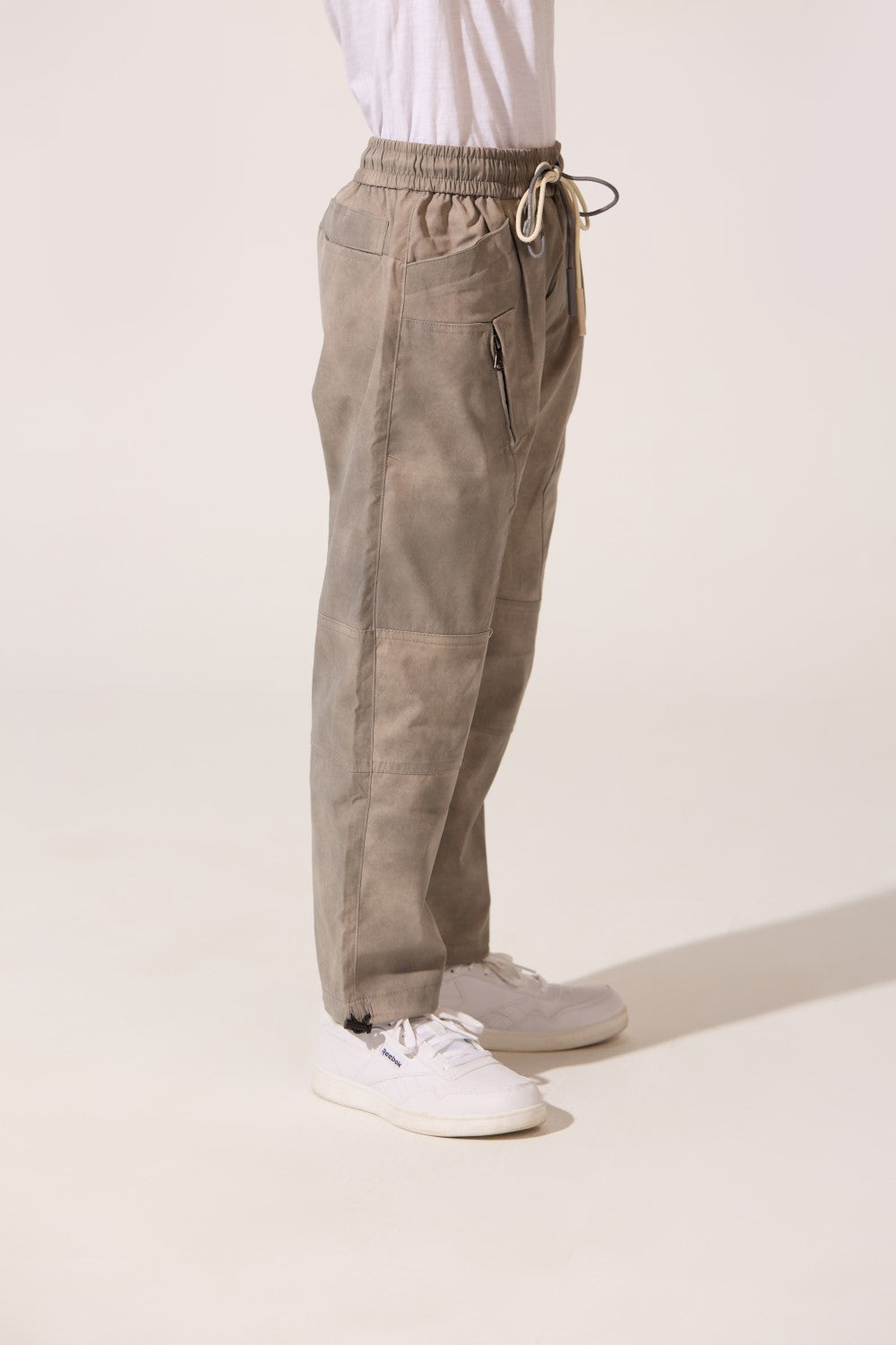 Boy's Tomato Oversized Modern Washed Sweatpants With Side Zipper Pockets