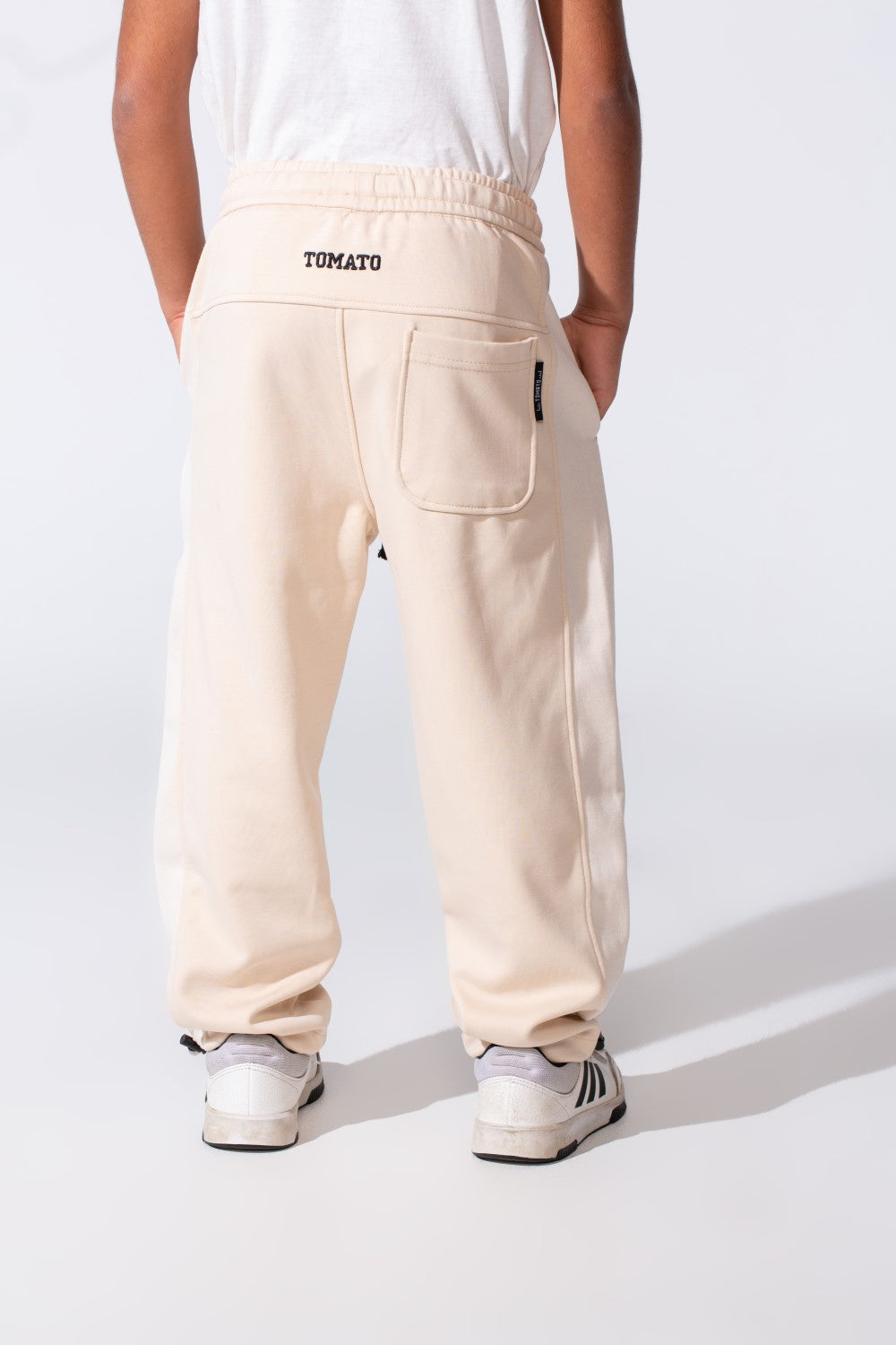 Boy's Tomato Sweatpants With Elastic Waistband And Drawstring