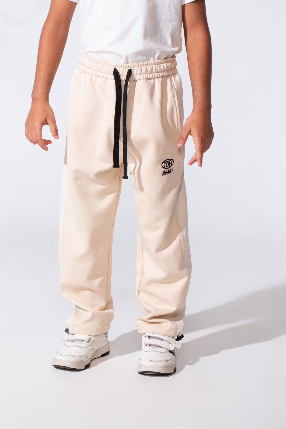 Boy's Tomato Sweatpants With Elastic Waistband And Drawstring