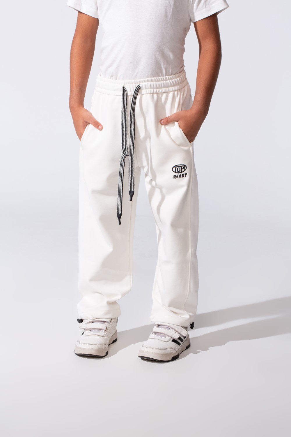 Boy's Tomato Sweatpants With Elastic Waistband And Drawstring