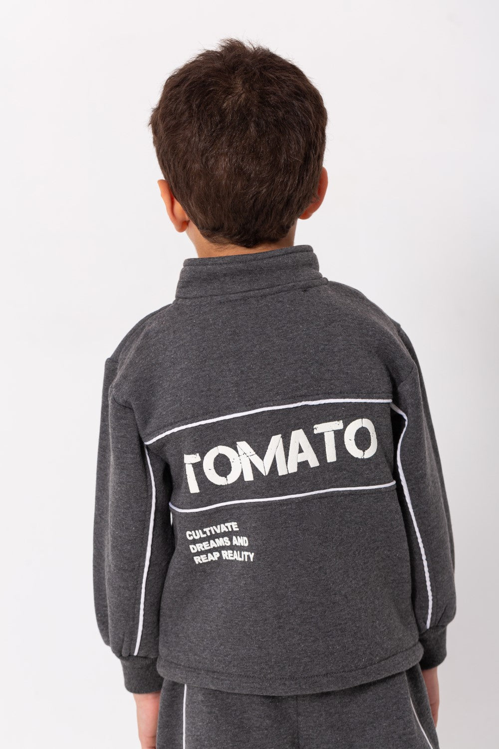 Boy's Padded Front & Back Printed Made Of Melton Training Suit