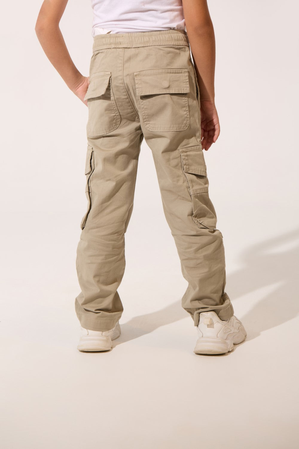 Boy's Wide Leg Gabardine Sherwal Pants With Modern Side Pockets