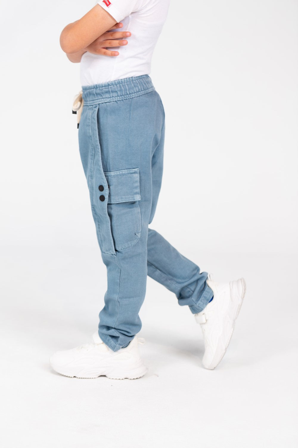 بنطال جاباردين واسع ومريح بقصة عصرية فريدة للأطفال