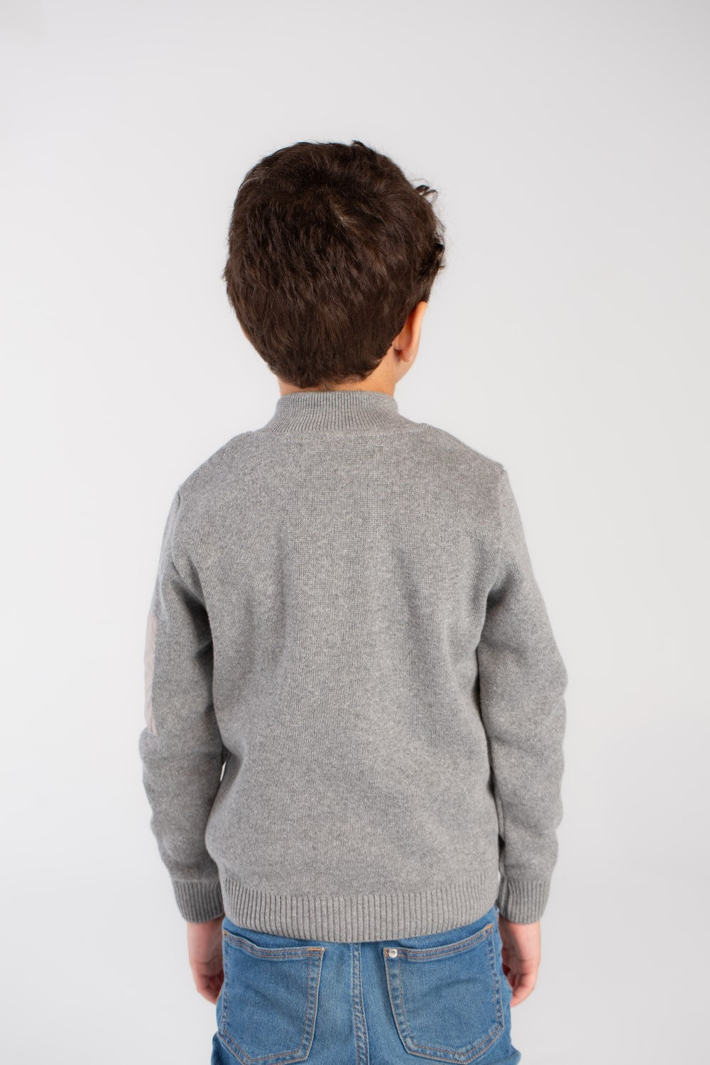 Boy's Slim Fit Full Zipper Padded Basic Wool Pullover With Unique Style