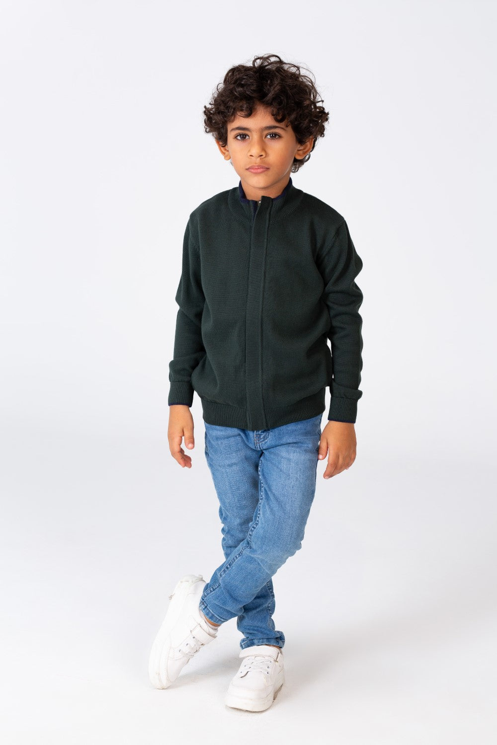 Boy's Crew Neck Long Sleeves Pullover Sweater