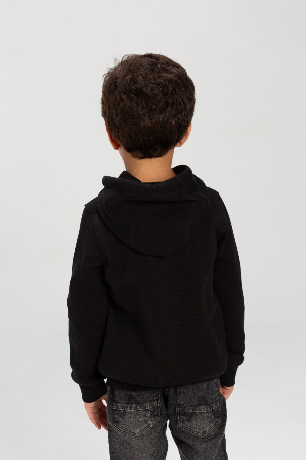 Boy's Slim Fit Hoodie Made Of Comfort Melton Padded Basic Sweatshirt