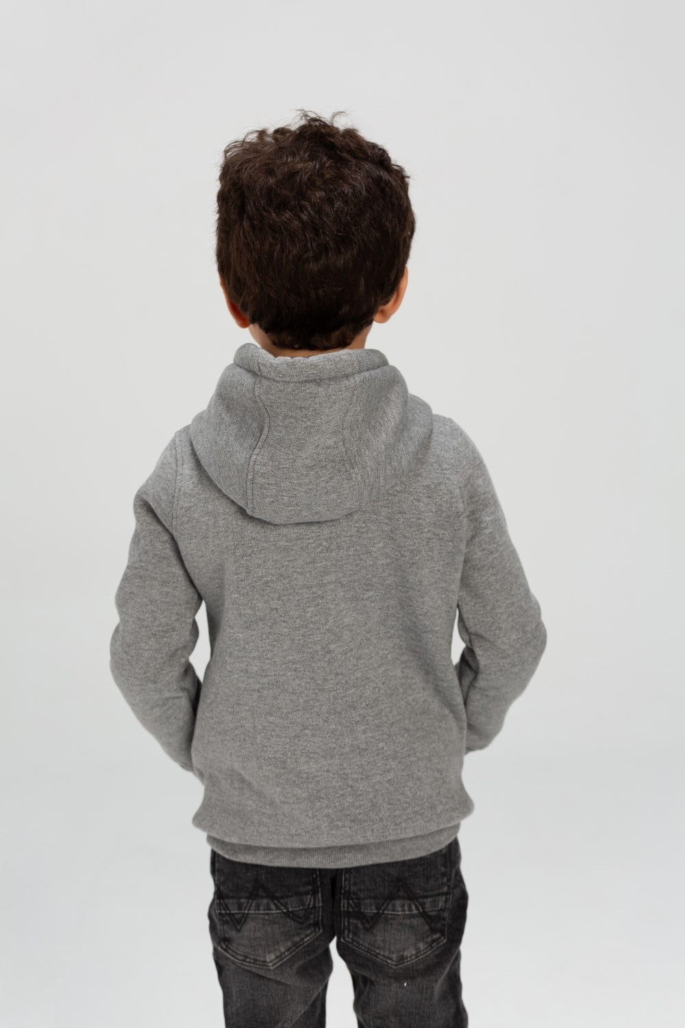 Boy's Slim Fit Hoodie Made Of Comfort Melton Padded Basic Sweatshirt
