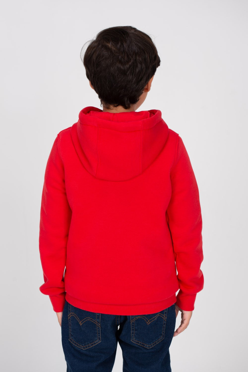 Boy's Slim Fit Hoodie Made Of Comfort Melton Padded Basic Sweatshirt