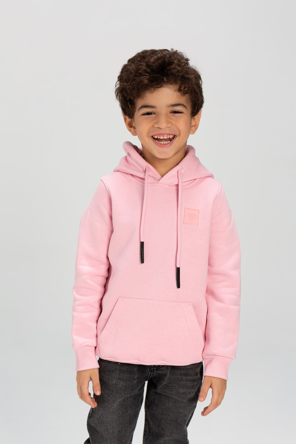Boy's Slim Fit Hoodie Made Of Comfort Melton Padded Basic Sweatshirt