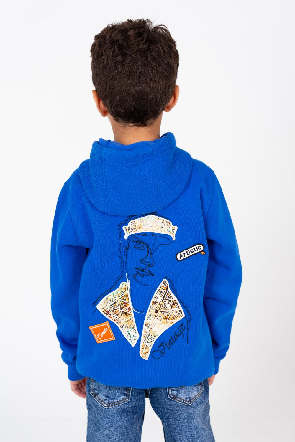 Boy's Hooded Sweatshirt With Kangaroo Pocket