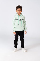 Boy's Hoodie Sweatshirt With Creativity Print On The Front And Breathable Material