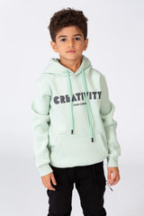 Boy's Hoodie Sweatshirt With Creativity Print On The Front And Breathable Material