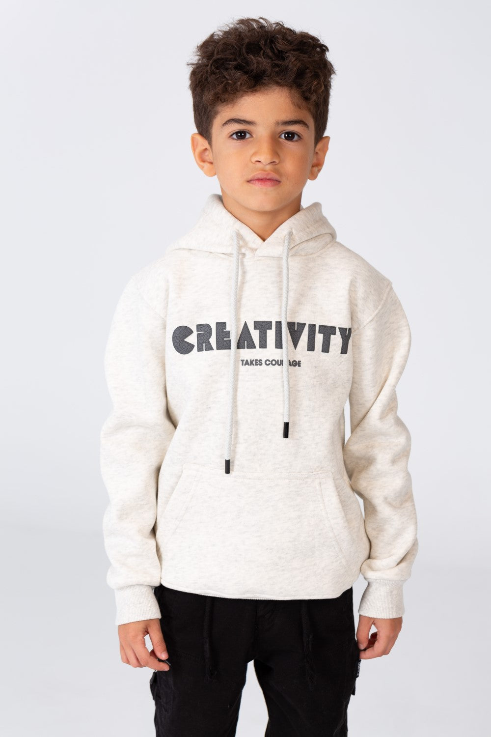 Boy's Hoodie Sweatshirt With Creativity Print On The Front And Breathable Material