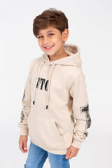 Boy's Hoodie Sweatshirt With Front And Shoulder Print