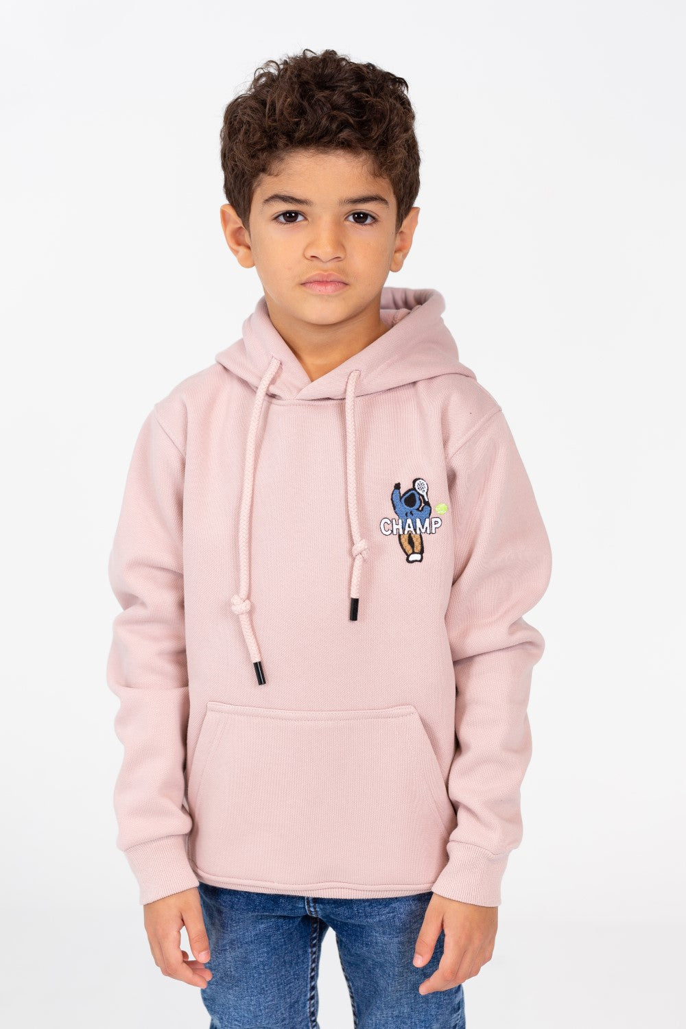 Boy's Hoodie With A Graphic Print And A Kangaroo Pocket On The Front
