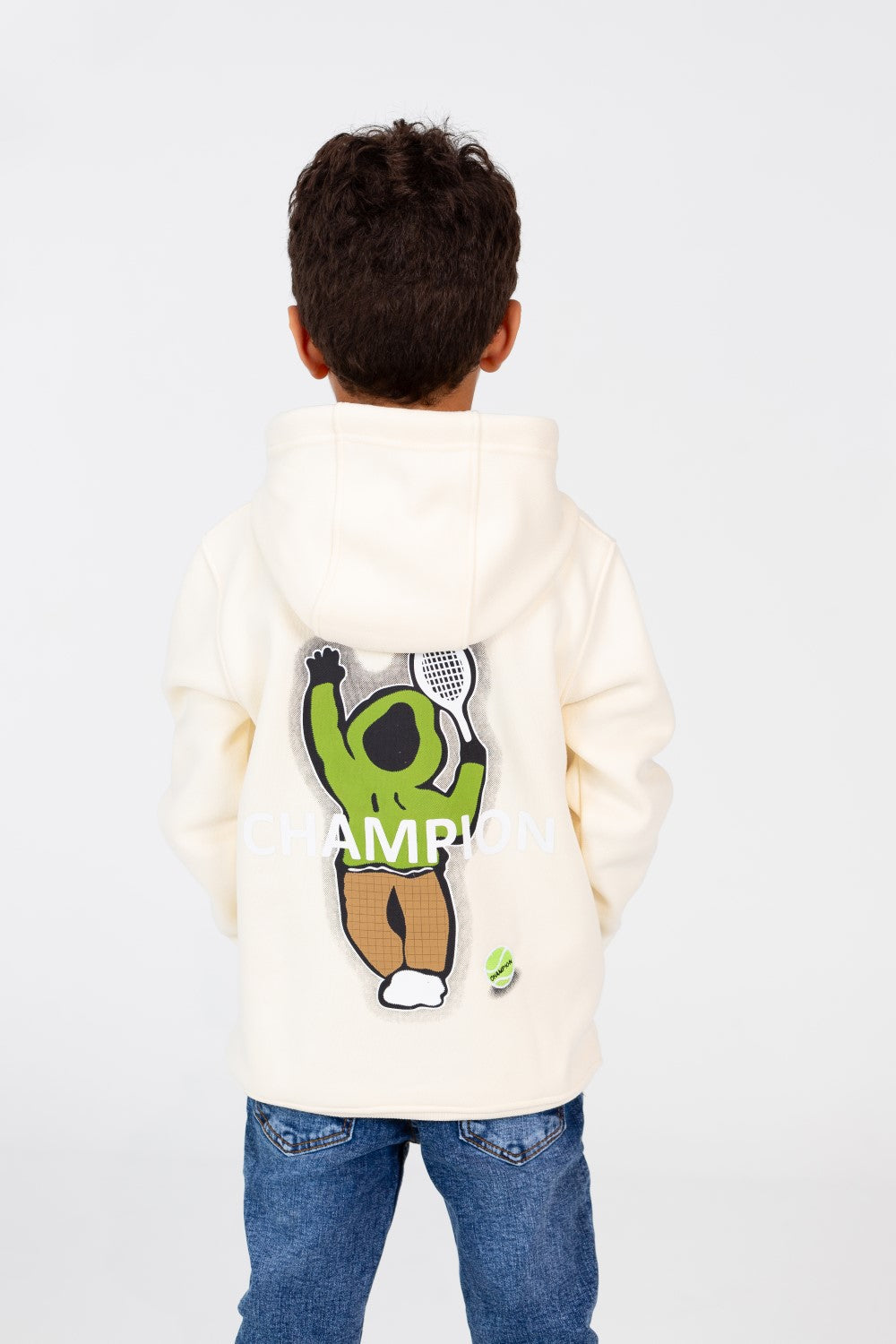 Boy's Hoodie With A Graphic Print And A Kangaroo Pocket On The Front