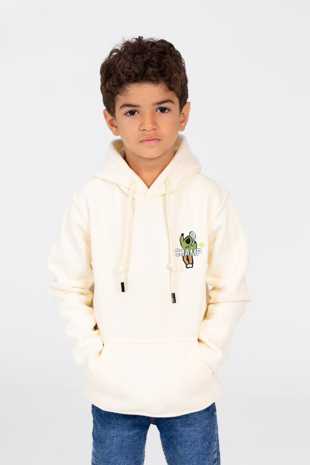 Boy's Hoodie With A Graphic Print And A Kangaroo Pocket On The Front