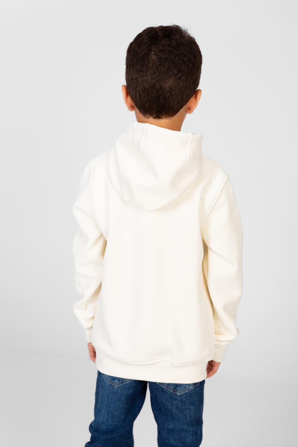Boy's Hooded Sweatshirt With Front Print And Kangaroo Pocket