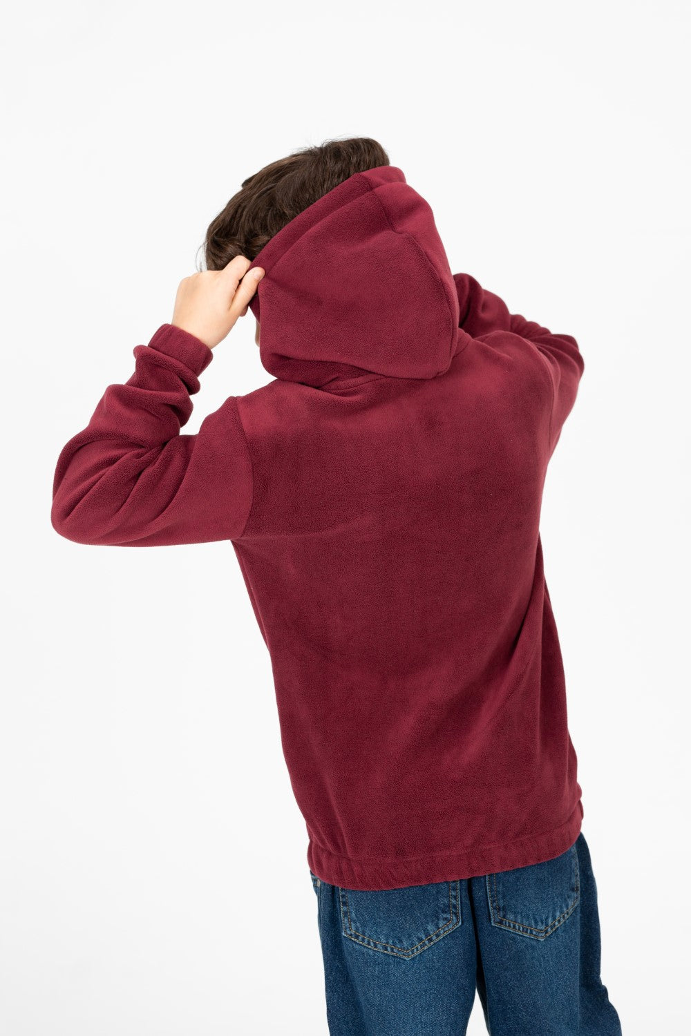 Boy's Tomato Half Zip Hooded Sweatshirt
