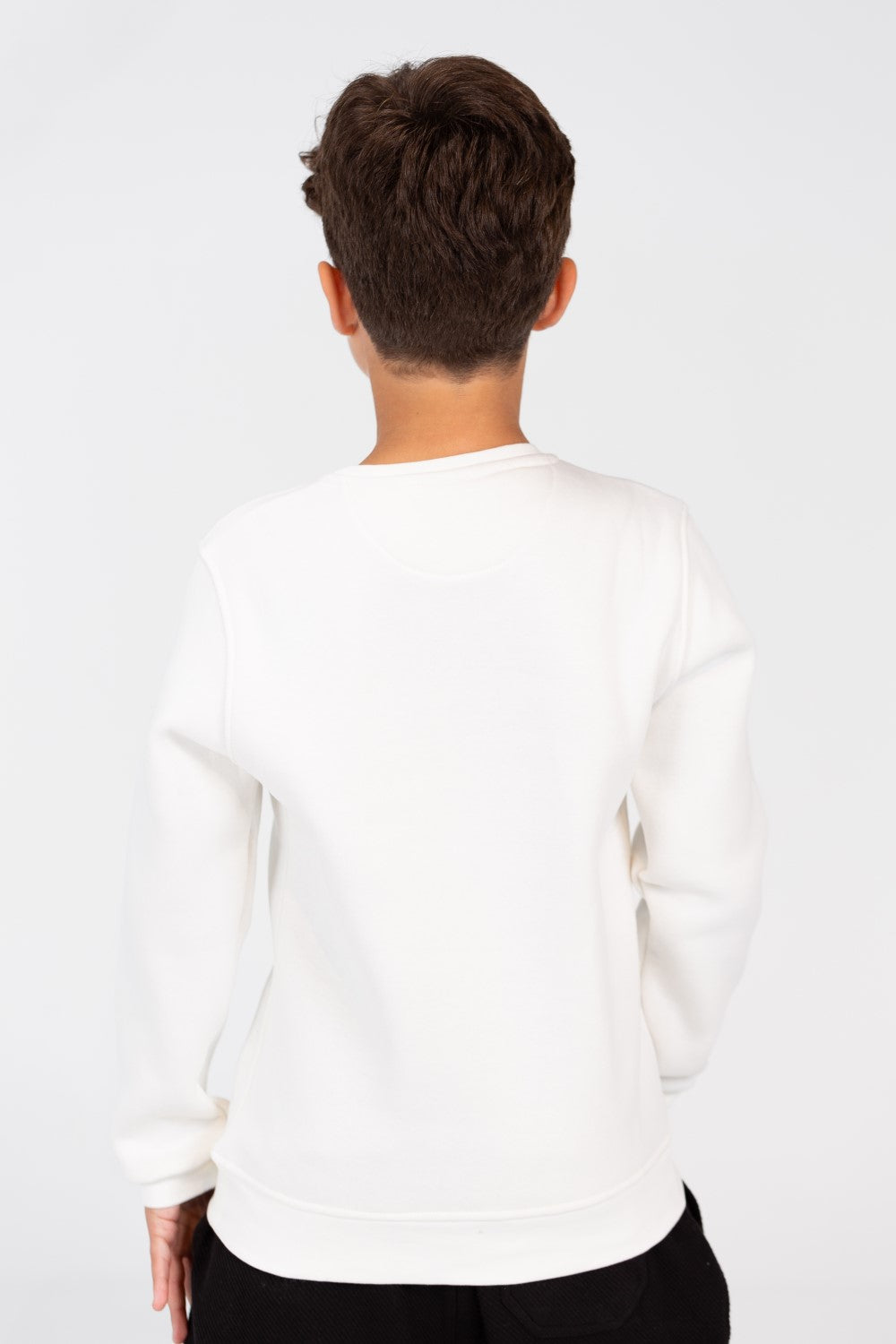 Boy's Sweatshirt With A Round Neck And Front Print