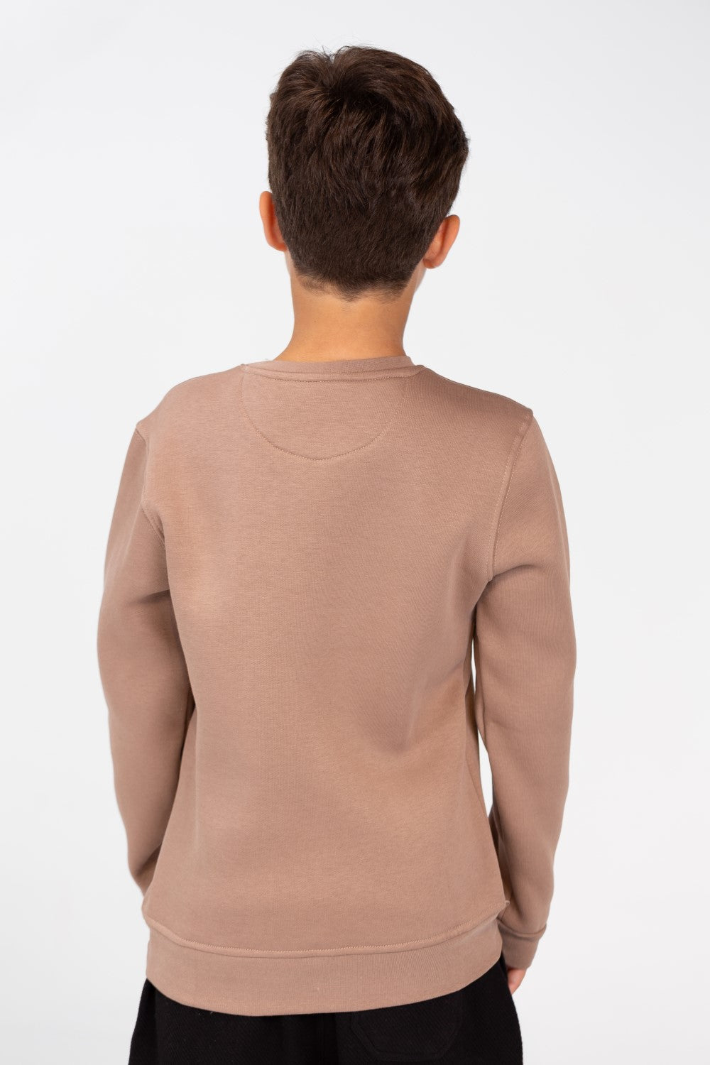 Boy's Sweatshirt With A Round Neck And Front Print