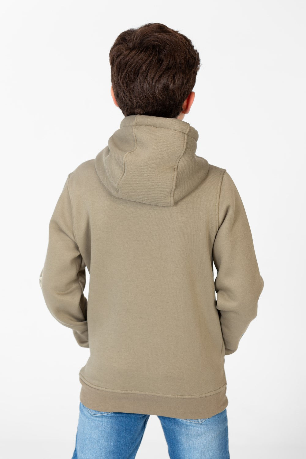 Boy's Hooded Sweatshirt With Front And Shoulder Print