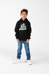 Boy's Hoodie Sweatshirt With Front Print And Long Sleeves