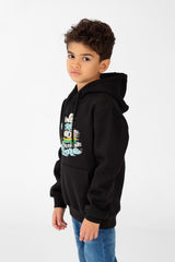 Boy's Hoodie Sweatshirt With Front Print And Long Sleeves