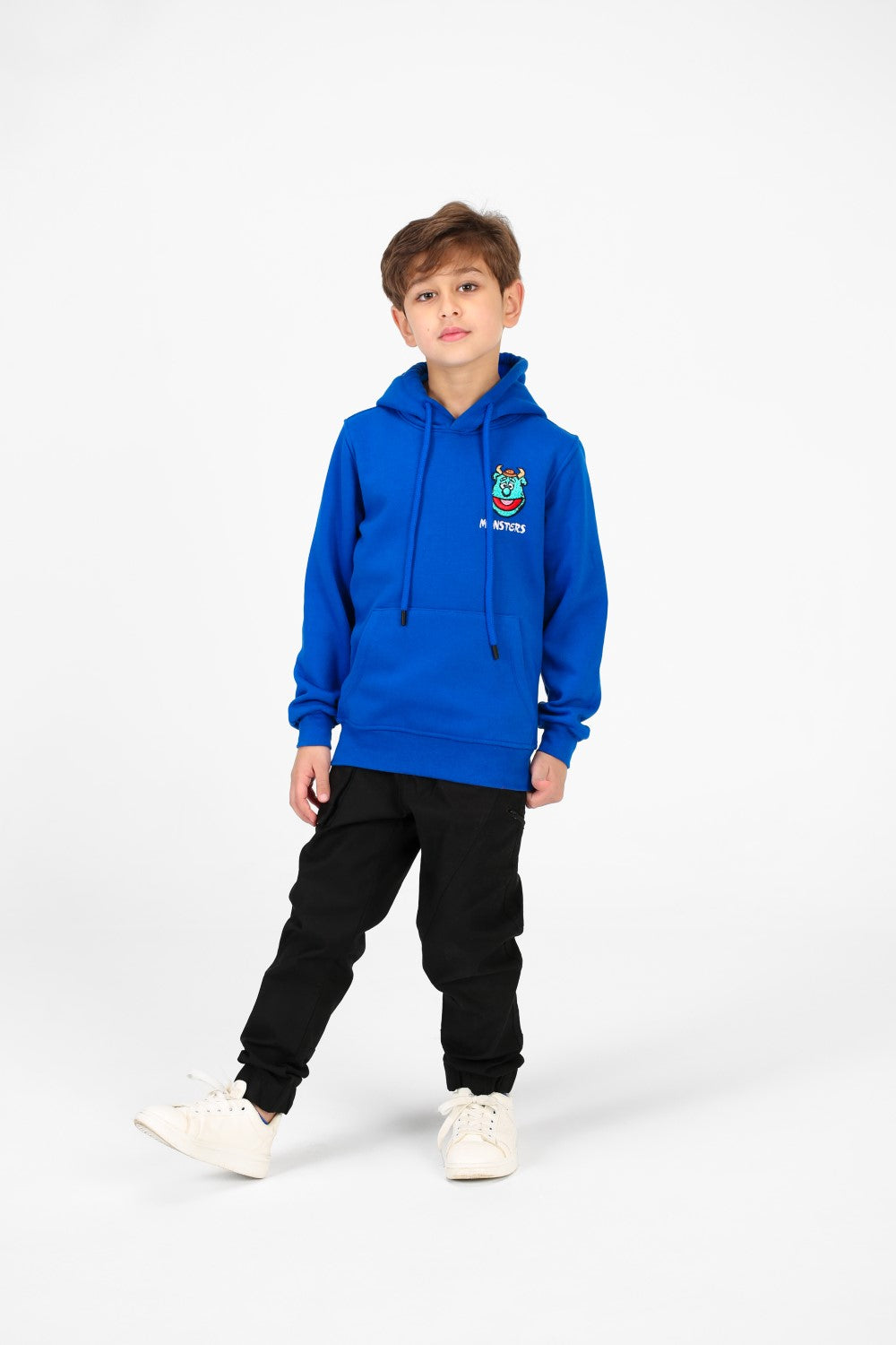 Boy's Front and Back Monsters Print Hoodie Sweatshirt