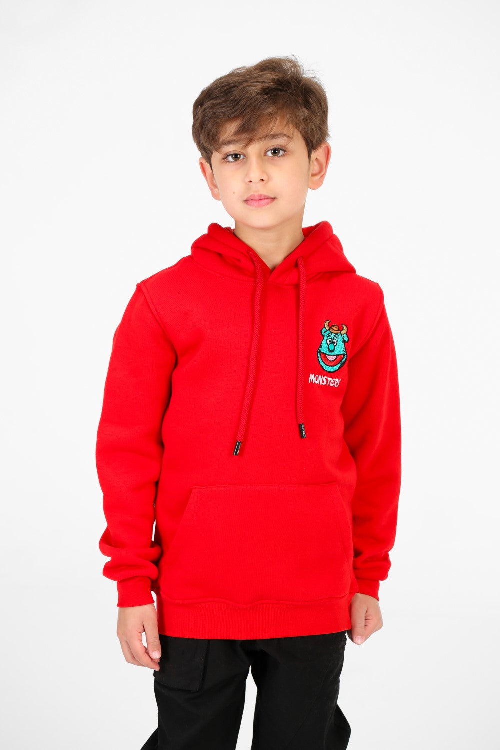 Boy's Front and Back Monsters Print Hoodie Sweatshirt