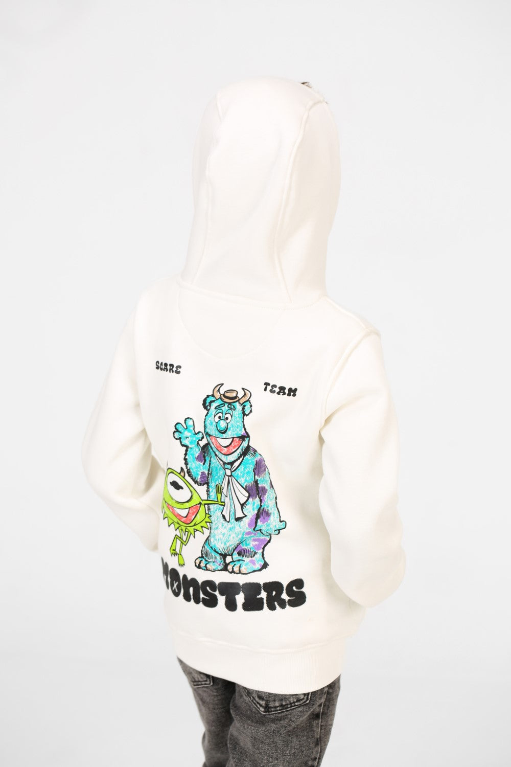 Boy's Front and Back Monsters Print Hoodie Sweatshirt