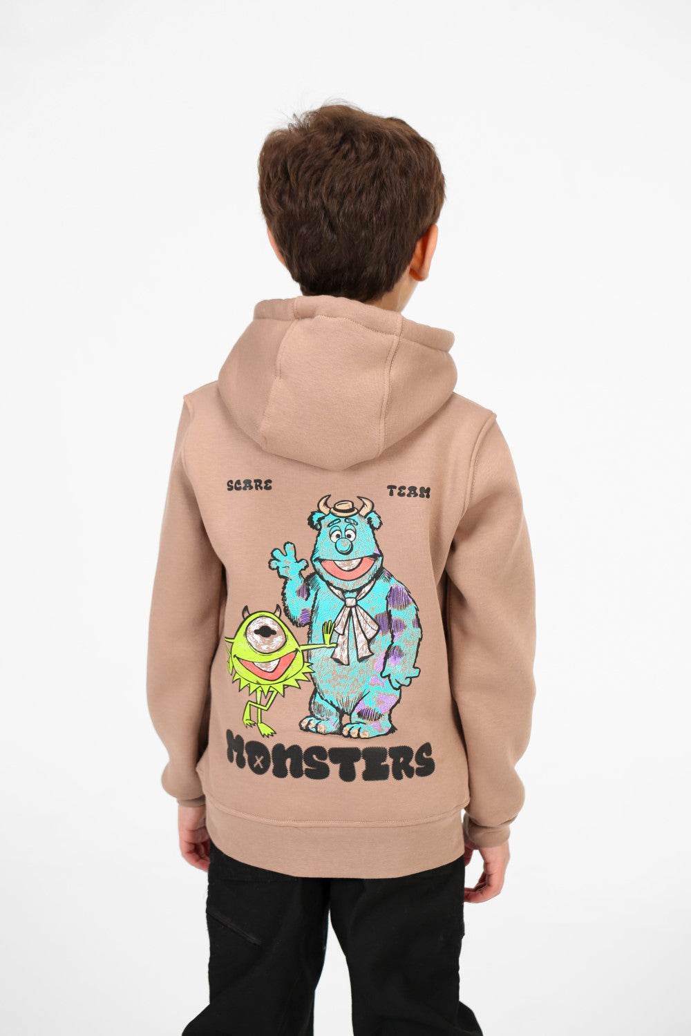Boy's Front and Back Monsters Print Hoodie Sweatshirt