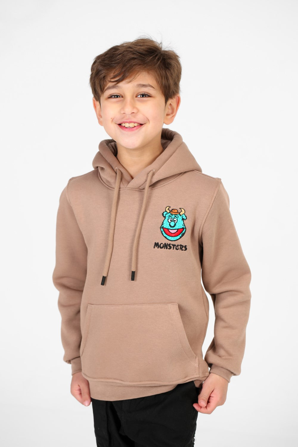 Boy's Front and Back Monsters Print Hoodie Sweatshirt