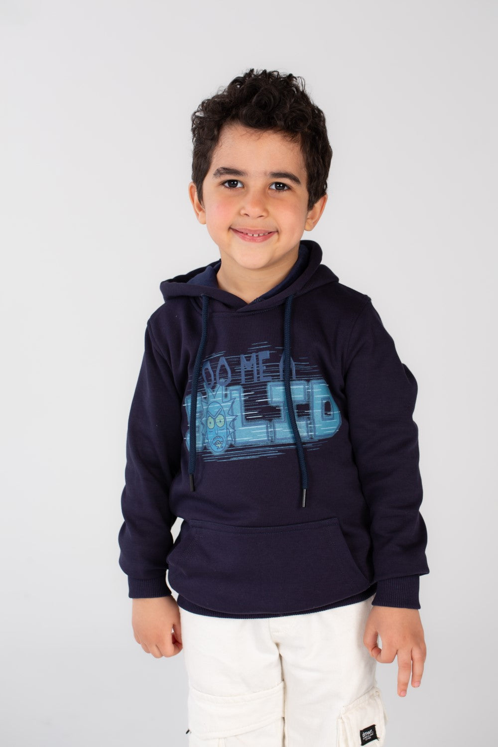 Boy's Hoodie Padded With Front & Back Print Hooded Sweatshirt
